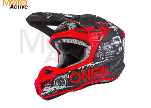 Шлем кроссовый O'NEAL 5Series HR V.22, черный/красный